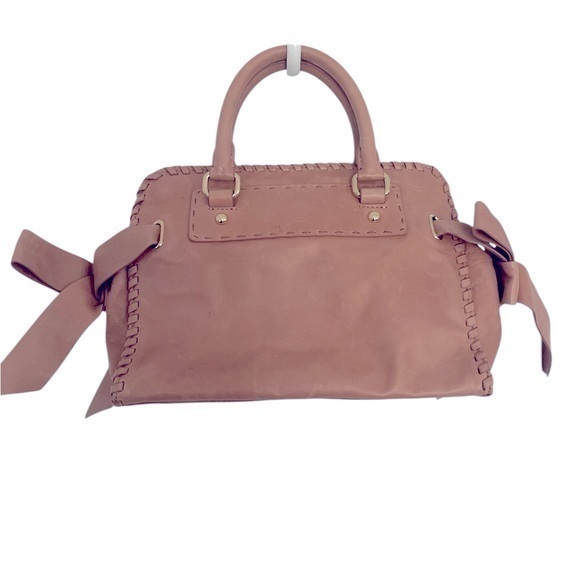 Talbot braided buttery leather satchel featuring with side bows - Picture 1 of 8